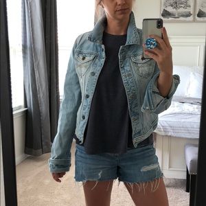 Abercrombie & Fitch Distressed Denim Jacket